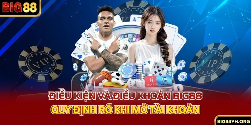 Điều kiện và điều khoản BIG88 quy định rõ khi mở tài khoản